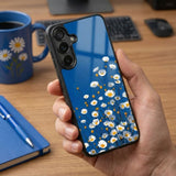 Flower Daisy In Blue Protective Case Compatible with iPhone, Samsung & Google Pixel YW0135