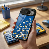 Flower Daisy In Blue Protective Case Compatible with iPhone, Samsung & Google Pixel YW0135