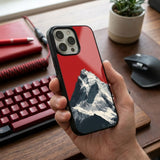 Mountain On Red Protective Case Compatible with iPhone, Samsung & Google Pixel YW0136