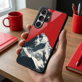 Mountain On Red Protective Case Compatible with iPhone, Samsung & Google Pixel YW0136