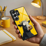 Confused Cow Protective Case Compatible with iPhone, Samsung & Google Pixel YW0137