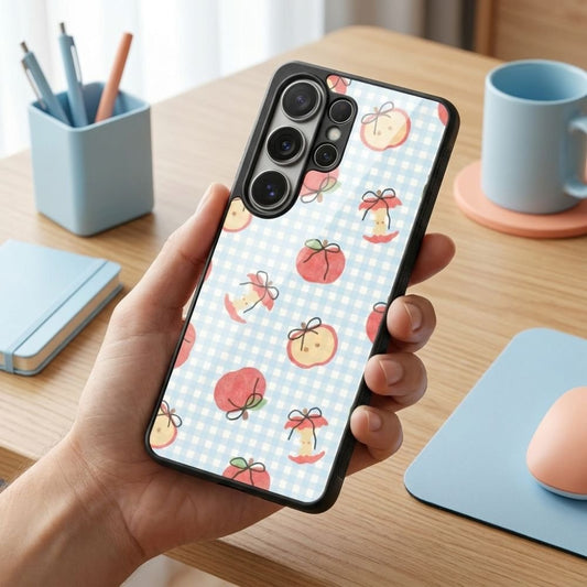 Apple Art Pattern Protective Case Compatible with iPhone, Samsung & Google Pixel YW0139