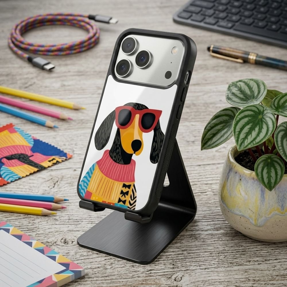 Funny Dog Protective Case Compatible with iPhone, Samsung & Google Pixel YW0143