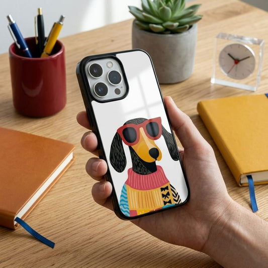 Funny Dog Protective Case Compatible with iPhone, Samsung & Google Pixel YW0143