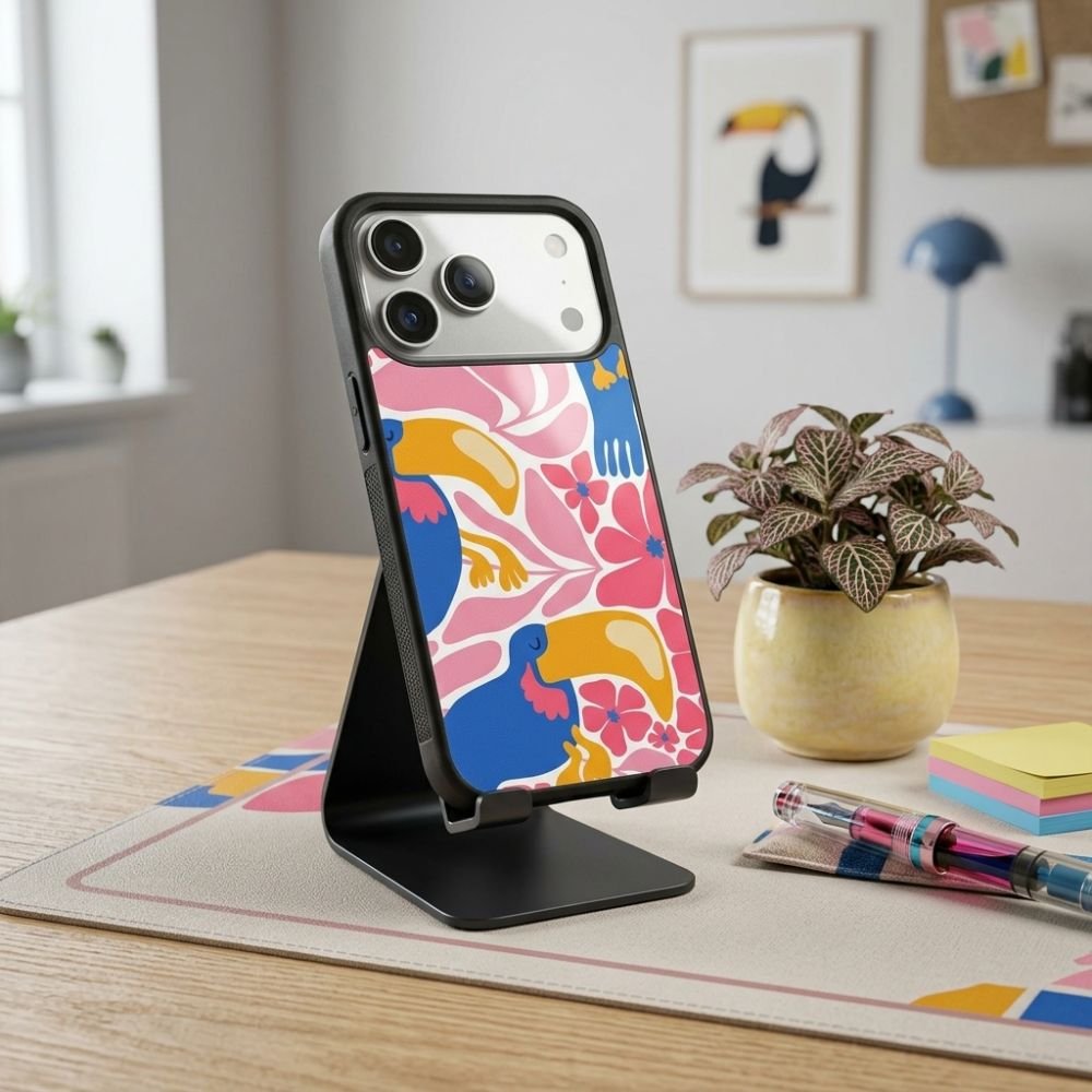 Tropical Bird Floral Protective Case Compatible with iPhone, Samsung & Google Pixel YW0149