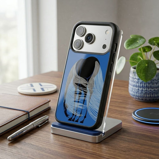 Horse On Blue Protective Case Compatible with iPhone, Samsung & Google Pixel YW0153