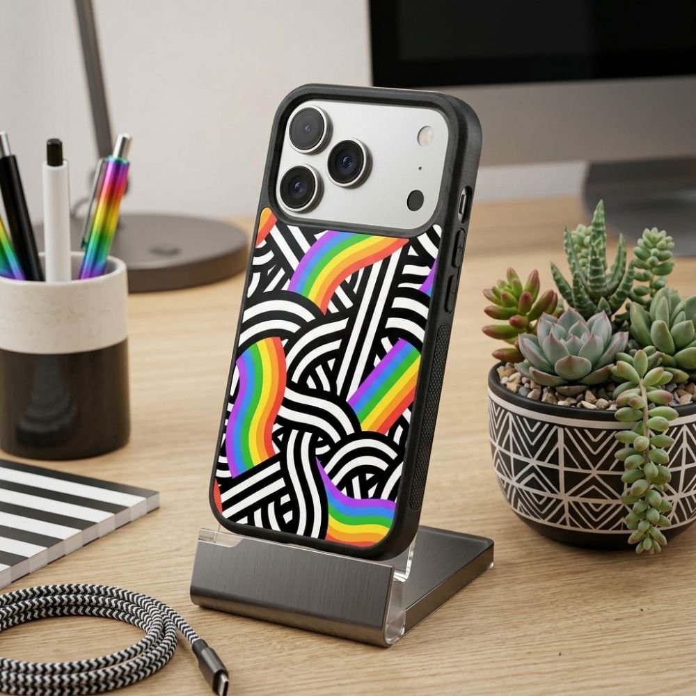 Rainbow Art Protective Case Compatible with iPhone, Samsung & Google Pixel YW0159