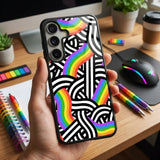 Rainbow Art Protective Case Compatible with iPhone, Samsung & Google Pixel YW0159