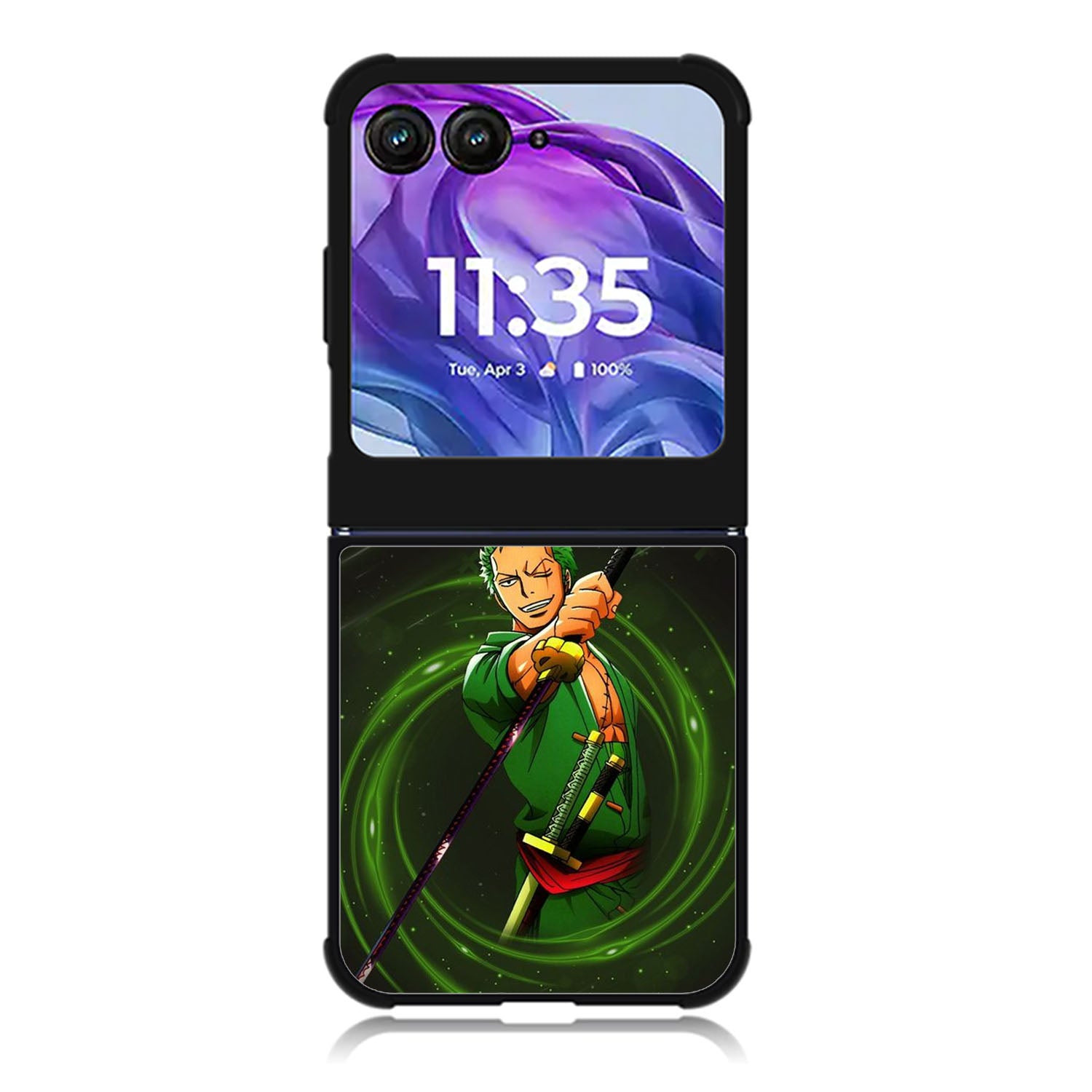Zoro One Piece Motorola Moto Razr Plus 2025/2024 Case, Moto Razr 50 Ultra 5G BC1593