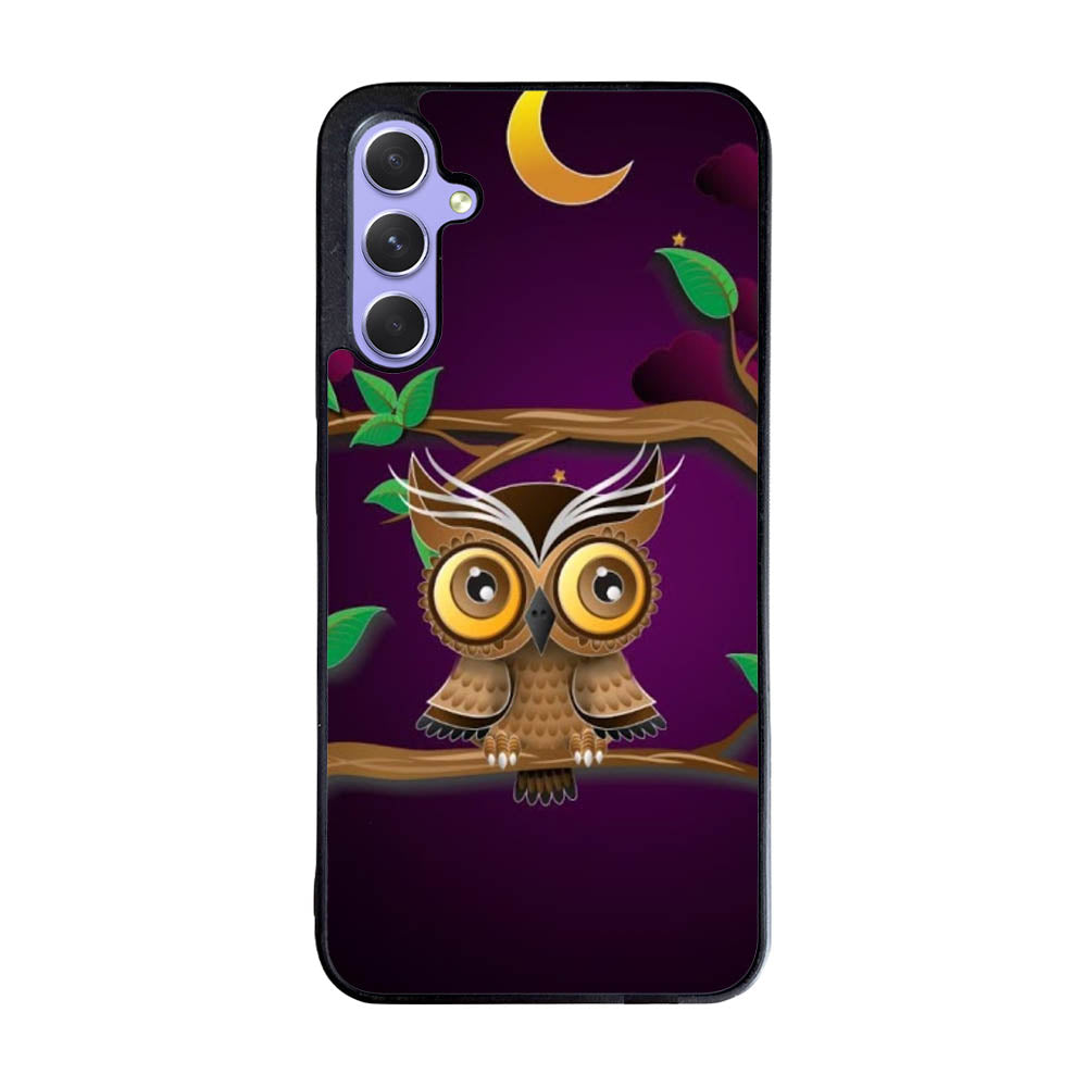 The Owl Purple Midnight Case Samsung Galaxy A55 5G BC0098