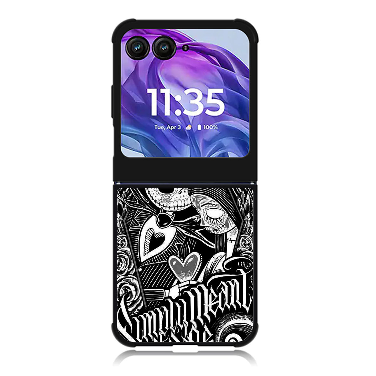Jack And Sally Muertitos The Nightmare Before Christmas Motorola Moto Razr Plus 2025/2024 Case, Moto Razr 50 Ultra 5G BC1078