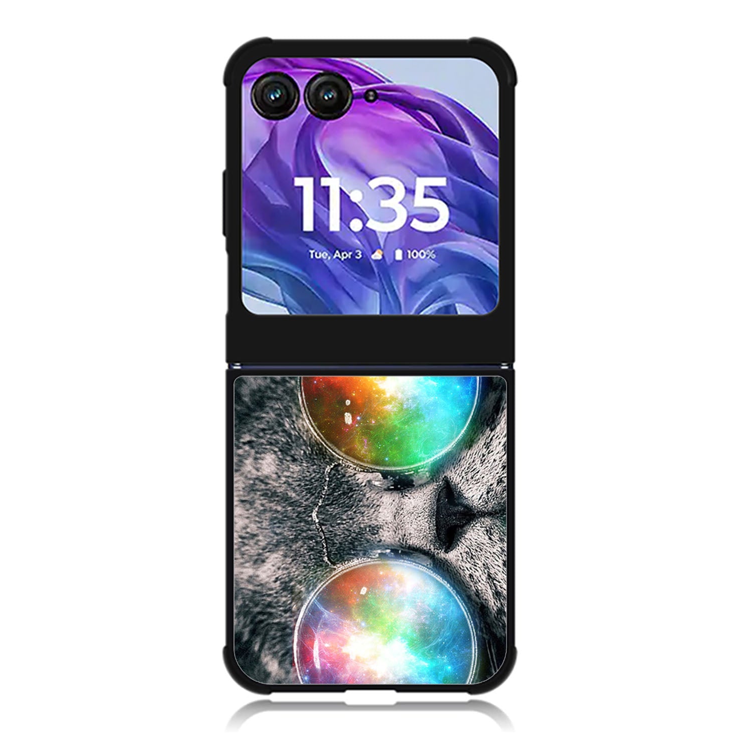 space cat glasses Motorola Moto Razr 2024 , Moto Razr 50 Case FE1166