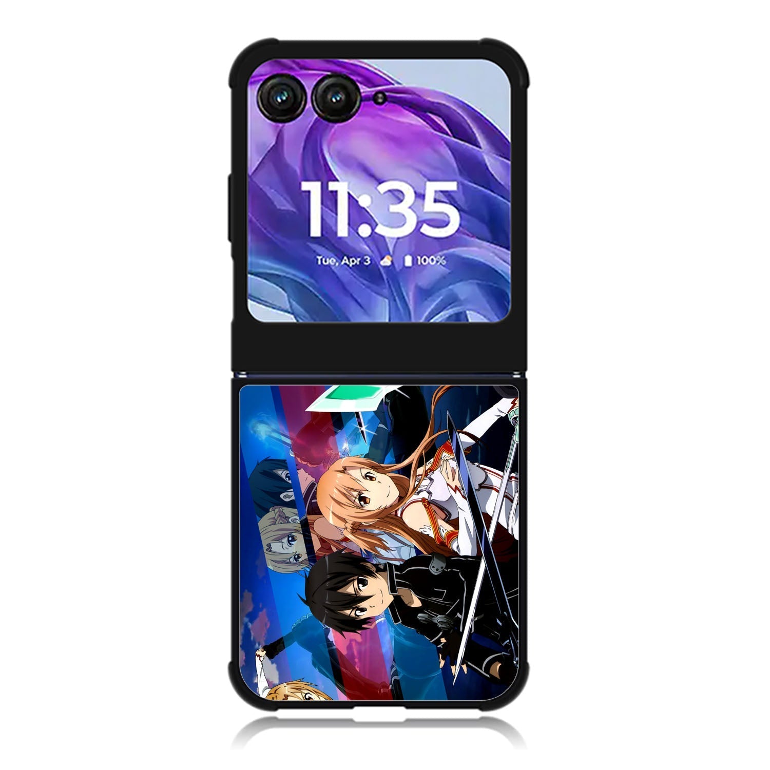 sword art online kirito and asuna Motorola Moto Razr 2024 , Moto Razr 50 Case FE1171
