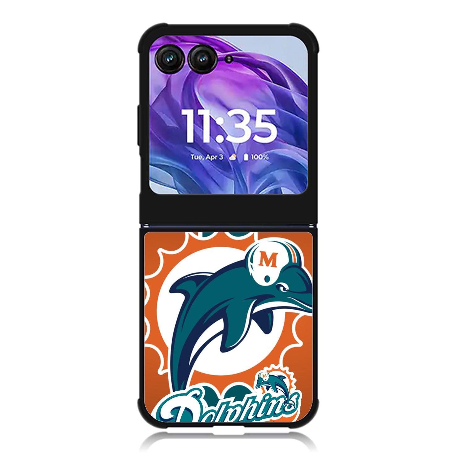 Miami Dolphins Motorola Moto Razr Plus 2025/2024 Case, Moto Razr 50 Ultra 5G BC1205