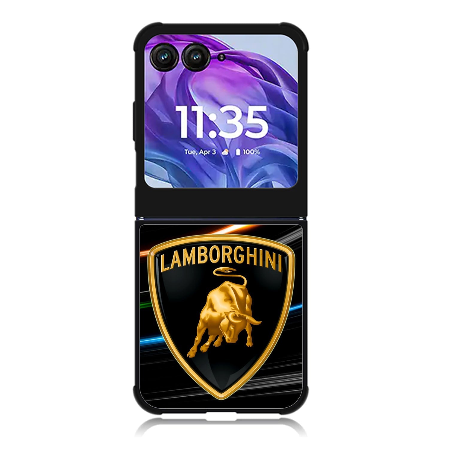 lamborghini logo black Motorola Moto Razr 2024 , Moto Razr 50 Case FE1243