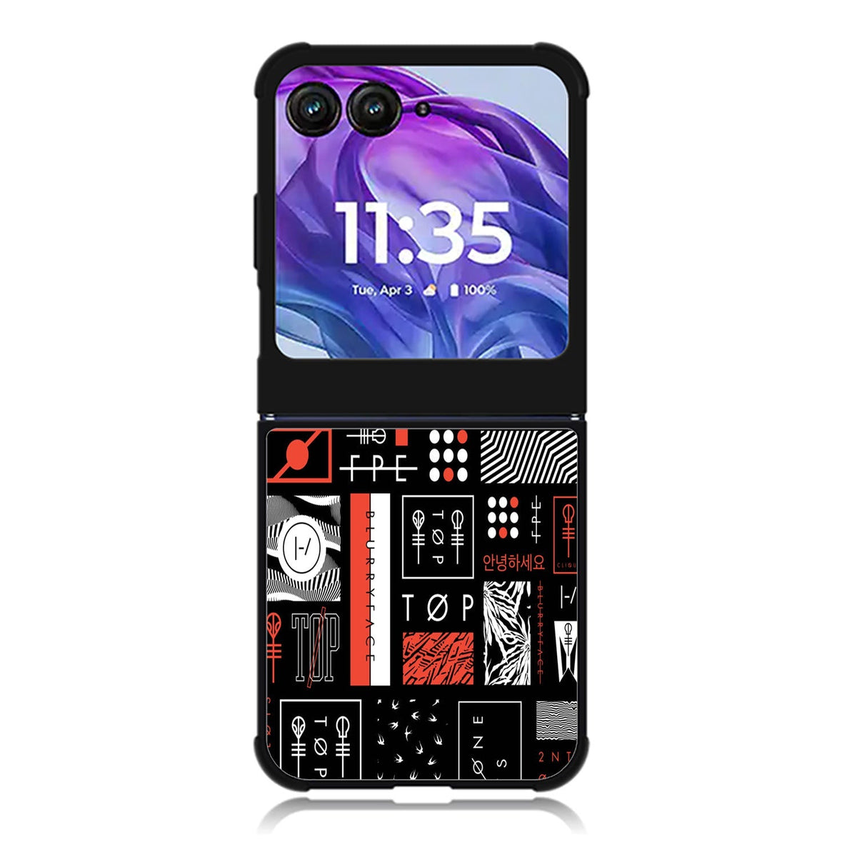 Twenty One Pilots Stripe Logo Motorola Moto Razr 2024 , Moto Razr 50 Case FE1392