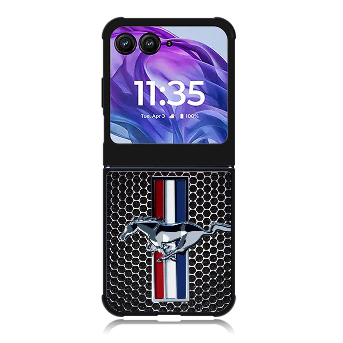 FORD MUSTANG CARBON FIBER Motorola Moto Razr Plus 2025/2024 Case, Moto Razr 50 Ultra 5G BC1405