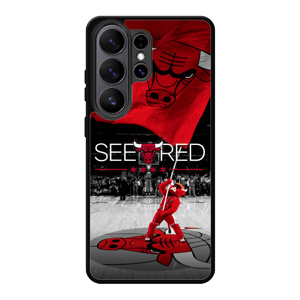 See Red Chicago Bulls Flag Playoff  Z4832 Samsung Galaxy S26 Ultra Case