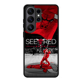See Red Chicago Bulls Flag Playoff  Z4832 Samsung Galaxy S26 Ultra Case