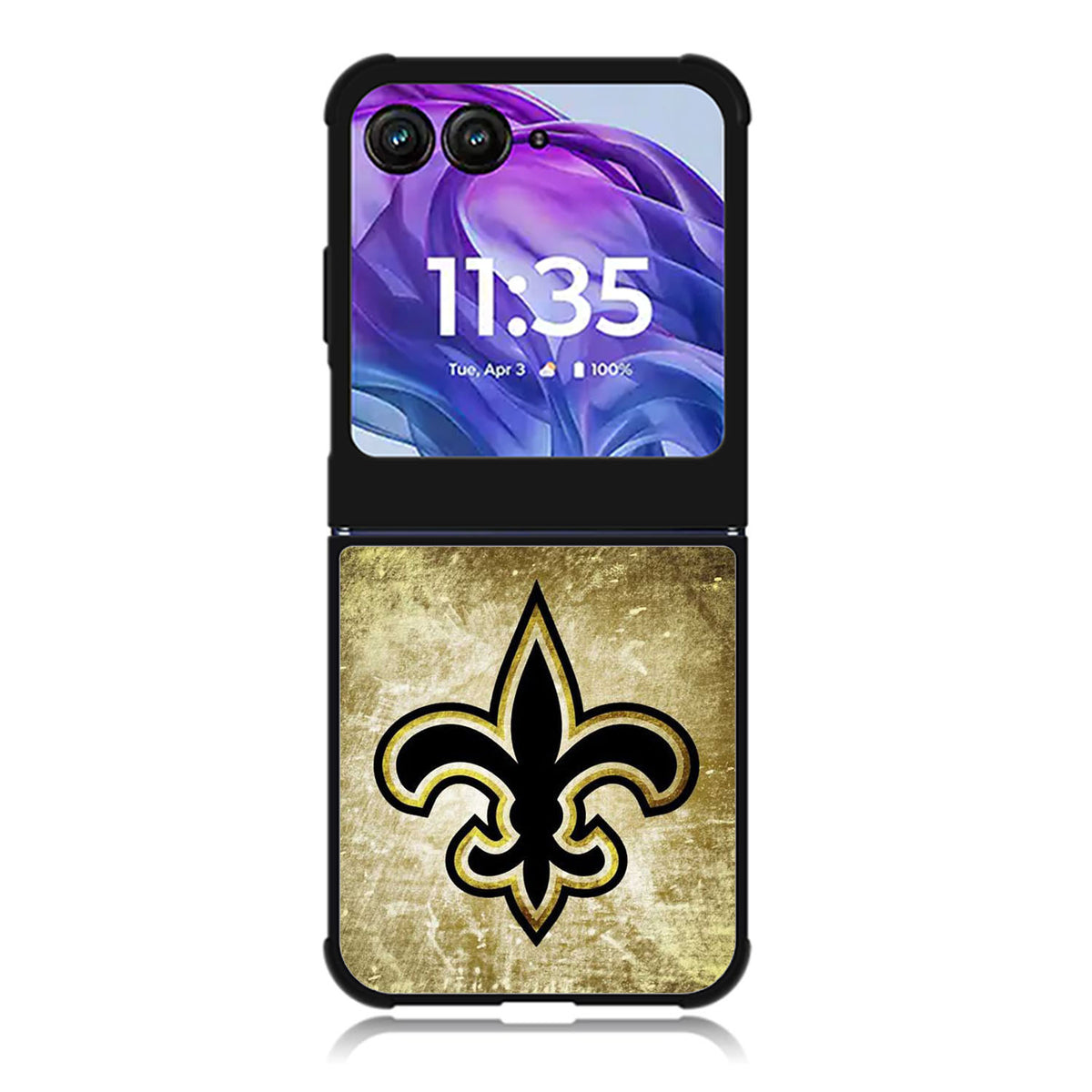 New Orleans Saints gold Motorola Moto Razr Plus 2025/2024 Case, Moto Razr 50 Ultra 5G BC1448
