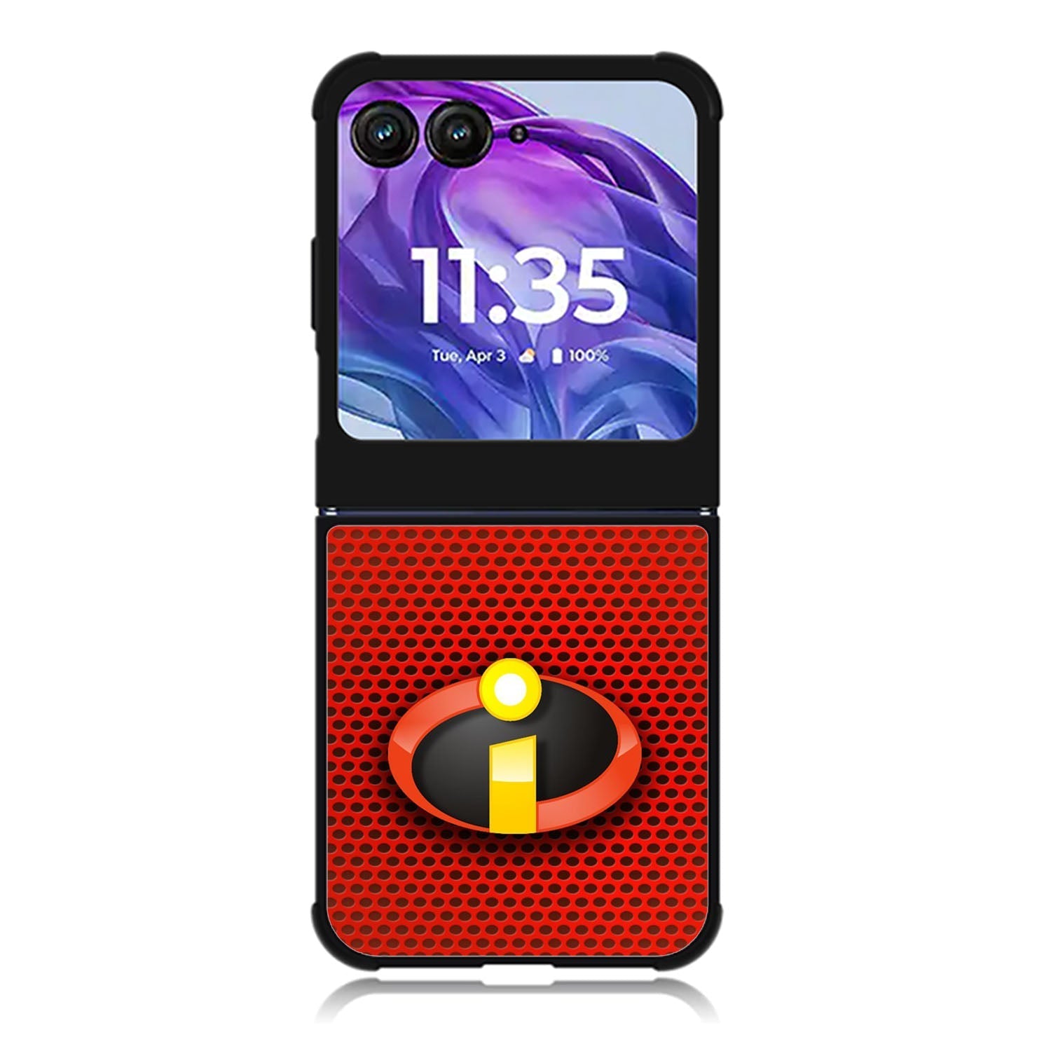 The Incredibles 2 Logo Red Carbon Motorola Moto Razr 2024 , Moto Razr 50 Case FE1492
