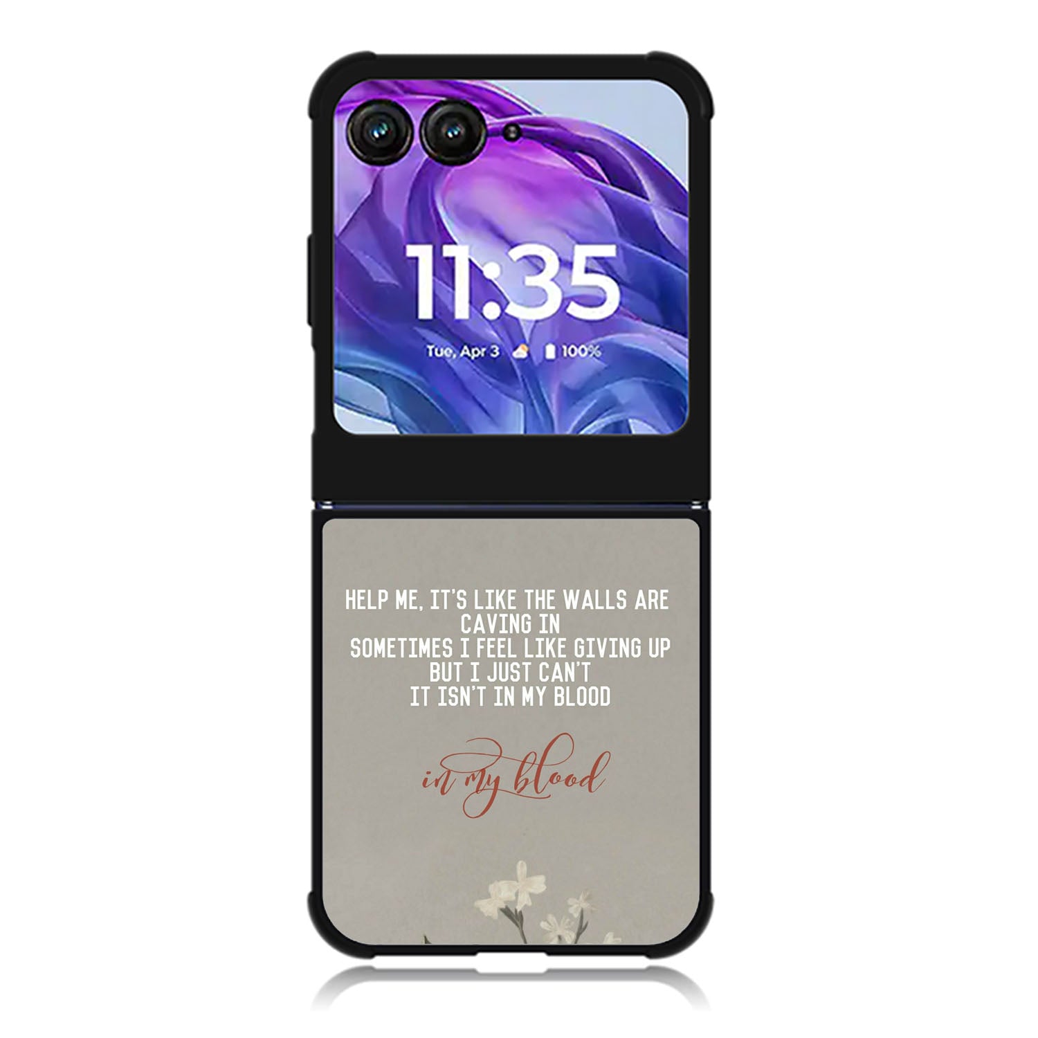 Shawn Mendes In My Blood  lyrics Motorola Moto Razr 2024 , Moto Razr 50 Case FE1510
