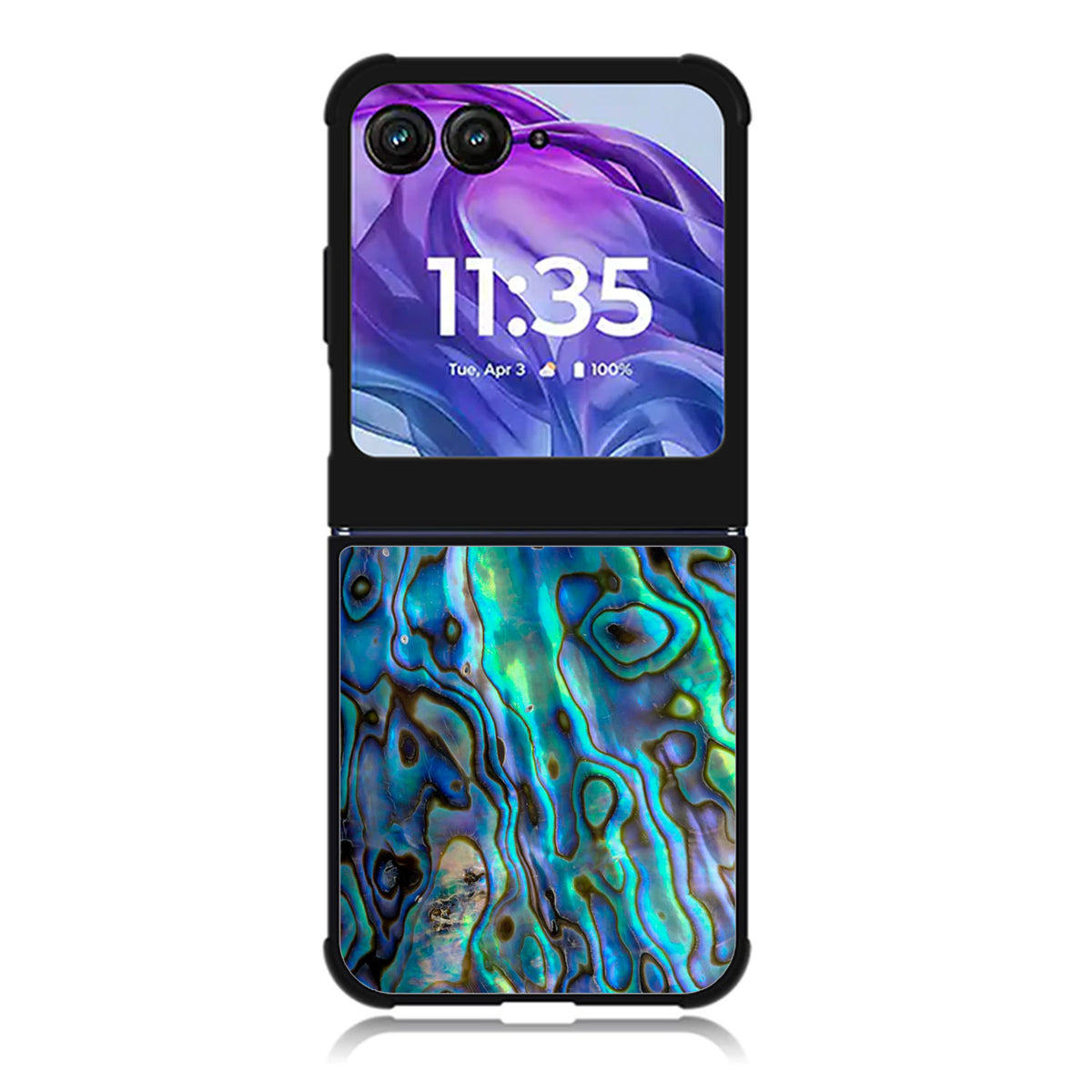 Abalone Shell Holographic Motorola Moto Razr Plus 2025/2024 Case, Moto Razr 50 Ultra 5G BC0964