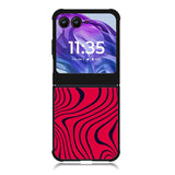 Pewdiepie red and black wavy Motorola Moto Razr 2024 , Moto Razr 50 Case FE1021
