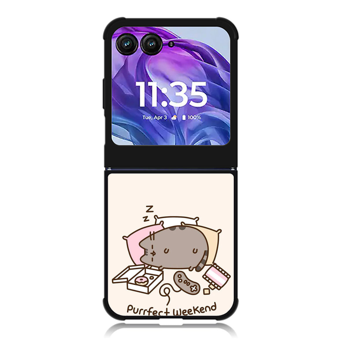 pusheen cat Motorola Moto Razr Plus 2025/2024 Case, Moto Razr 50 Ultra 5G BC1035