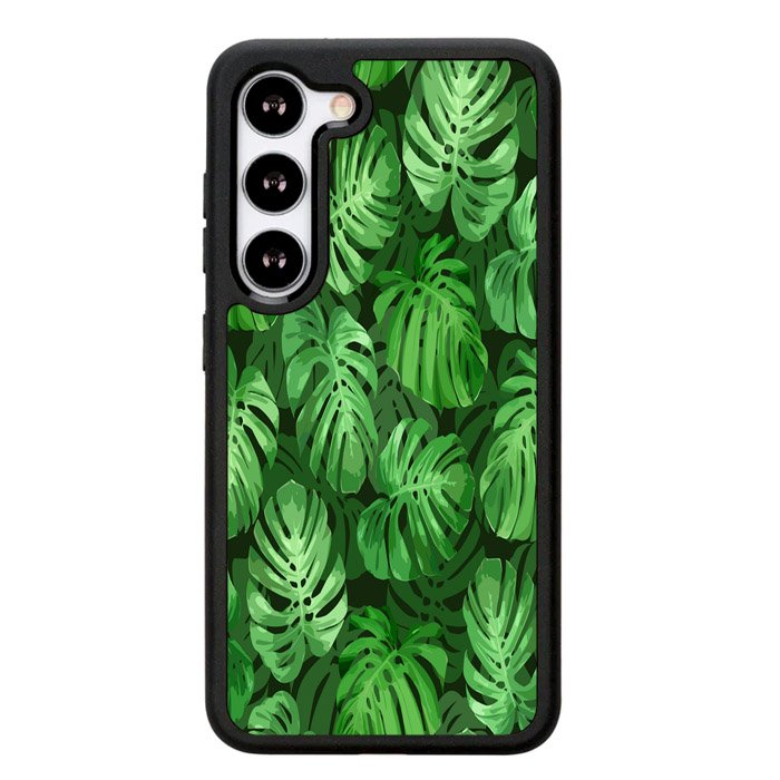 monstera leaves seamless tropical Z8005 Samsung Galaxy S25 5G Case