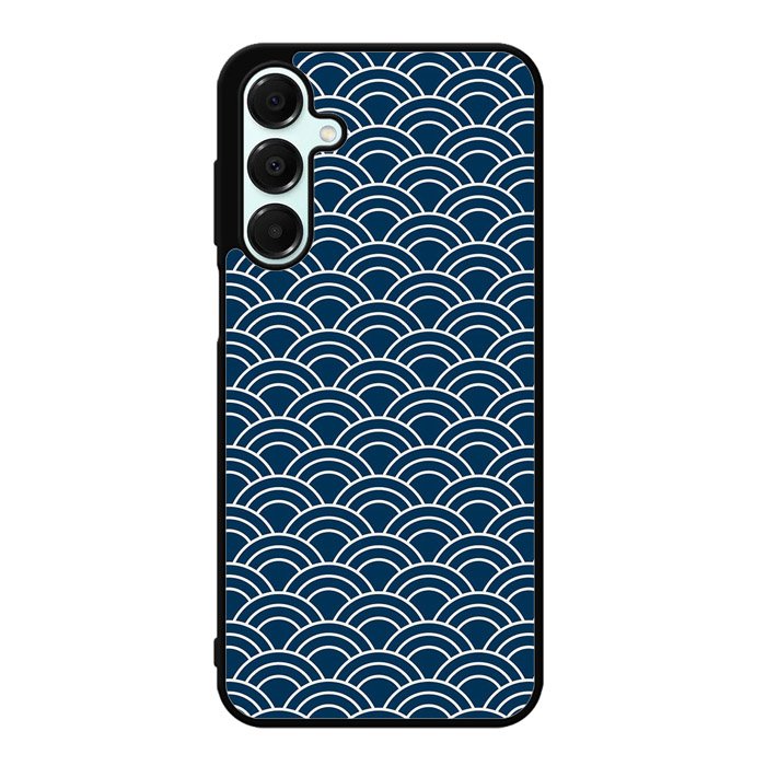 Japanese Gold Cloud Wave Indigo Pattern Z8008 Samsung Galaxy A25 5G Case