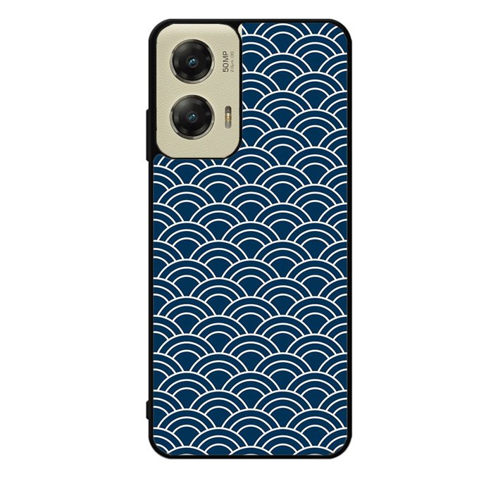 Japanese Gold Cloud Wave Indigo Pattern Z8008 Motorola Moto G Stylus 5G 2024 Case