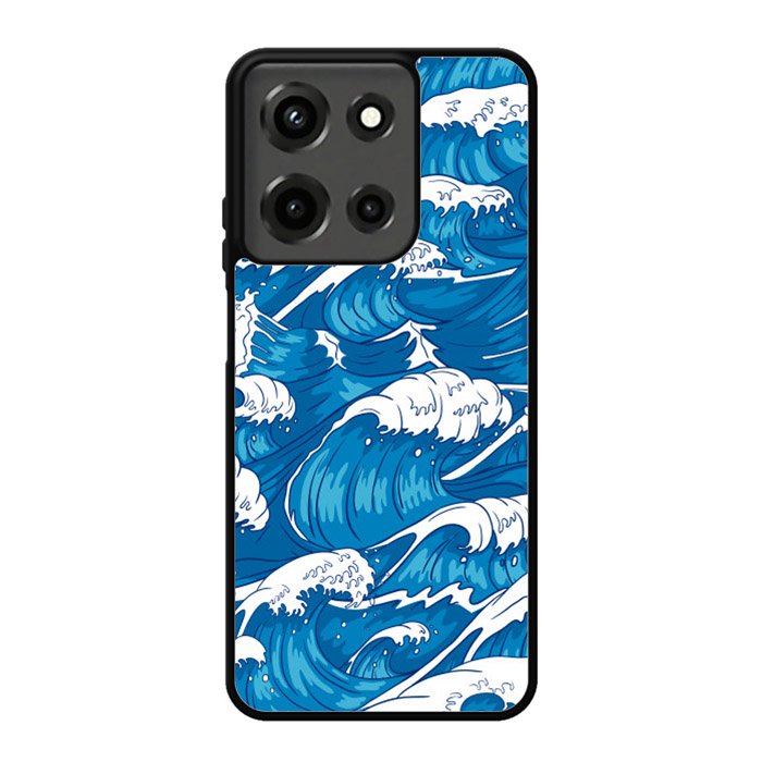 storm waves seamless pattern raging ocean water sea Z8009 Motorola Moto G 5G 2025 Case