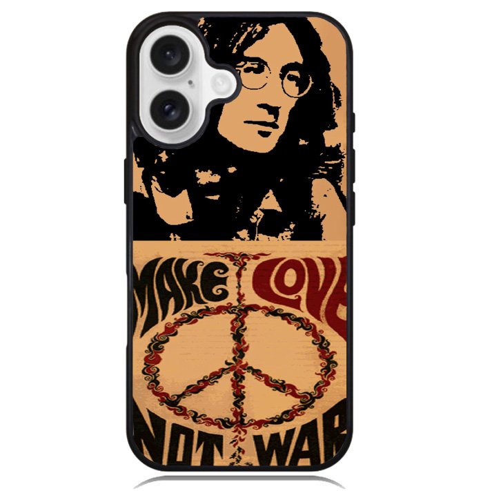 John Lennon Peace and Love Case iPhone 16 BC1687