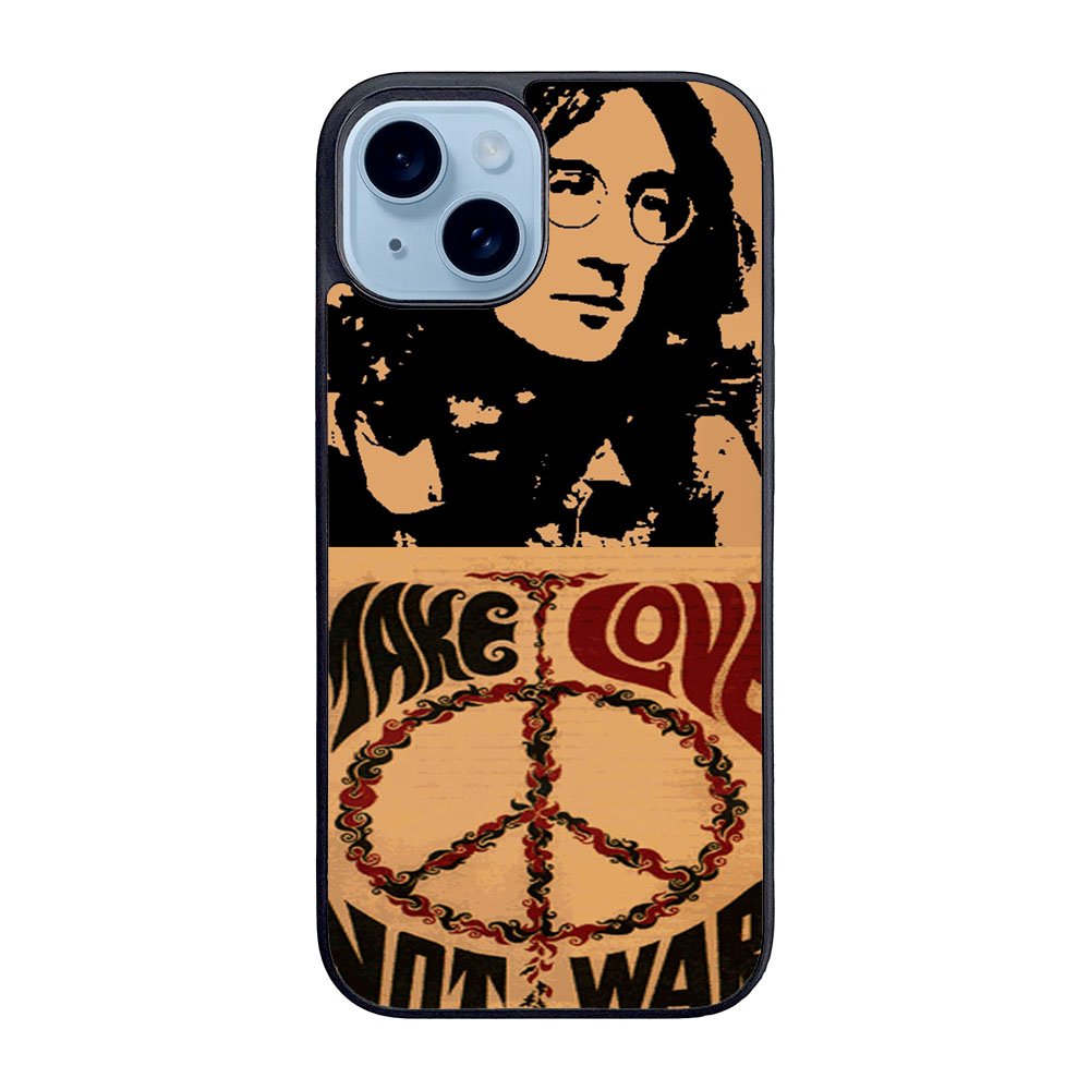 John Lennon Peace and Love Case iPhone 15 BC1687