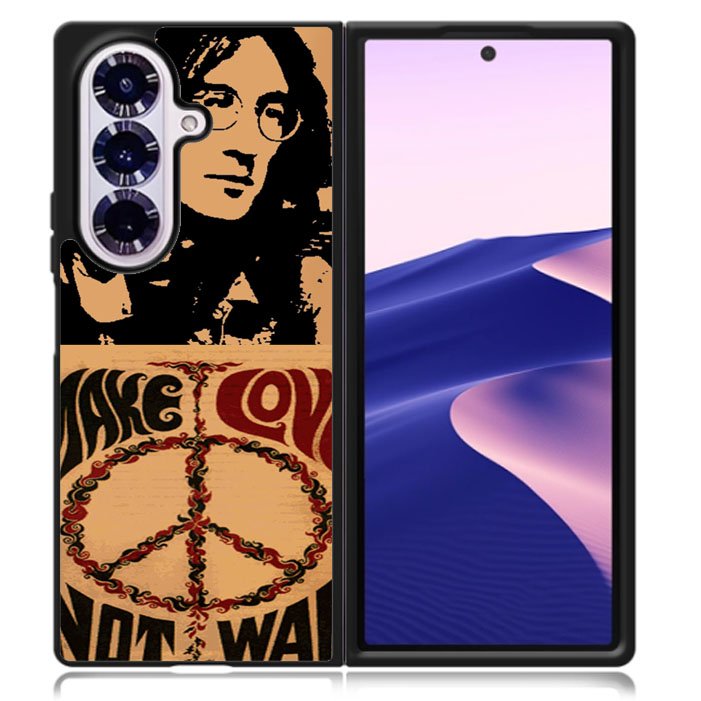 John Lennon Peace and Love Samsung Galaxy Z Fold 7 5G Case BC1687