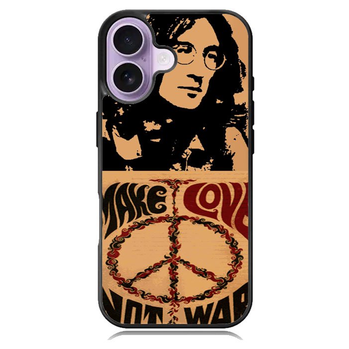John Lennon Peace and Love iPhone 17 Case BC1687