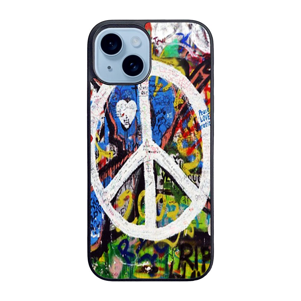 Peace Sign Graffiti Love Art Case iPhone 15 Plus BC1701