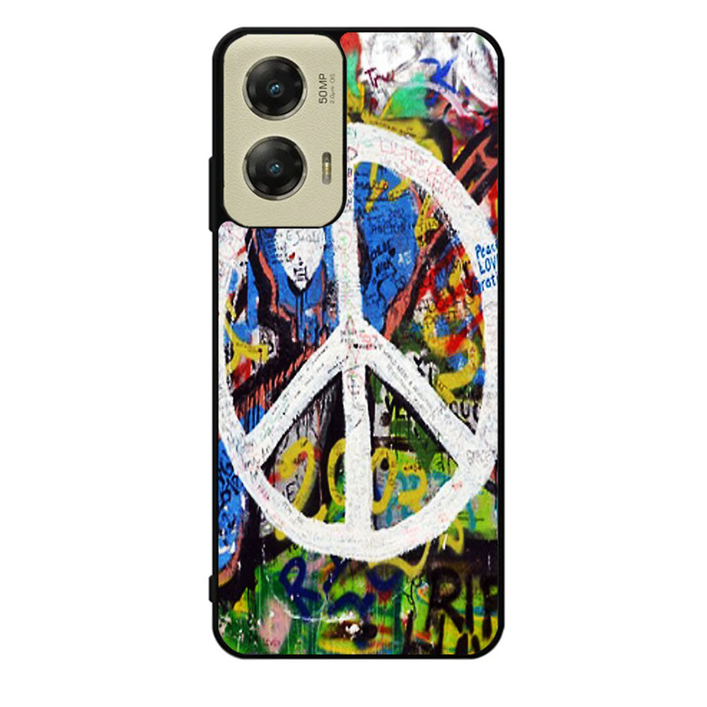 Peace Sign Graffiti Love Art Case Motorola Moto G Stylus 2024 5G BC1701