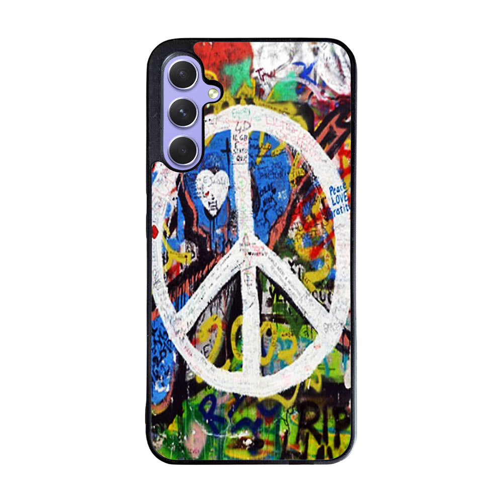 Peace Sign Graffiti Love Art Case Samsung Galaxy A55 5G BC1701