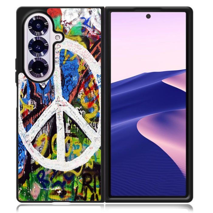 Peace Sign Graffiti Love Art Samsung Galaxy Z Fold 7 5G Case BC1701