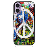 Peace Sign Graffiti Love Art iPhone 17 Case BC1701