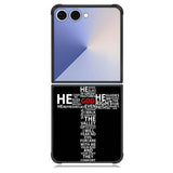 cross typography Samsung Galaxy Z Flip 7 Case BC1706
