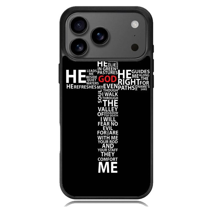 cross typography iPhone 17 Pro Max Case BC1706