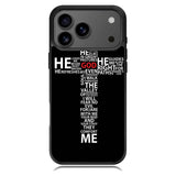 cross typography iPhone 17 Pro Case BC1706