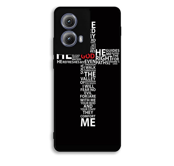 cross typography Motorola Moto Edge 2024 Case BC1706