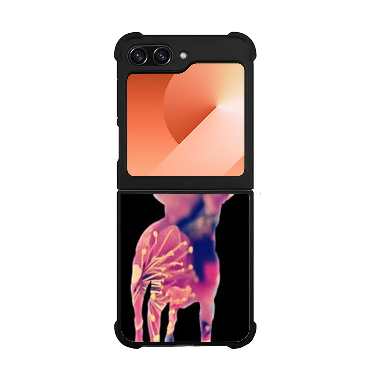 Chihuahua Dog Silhouette Rose Blossom Case Samsung Galaxy Z Flip 6 5G BC1707