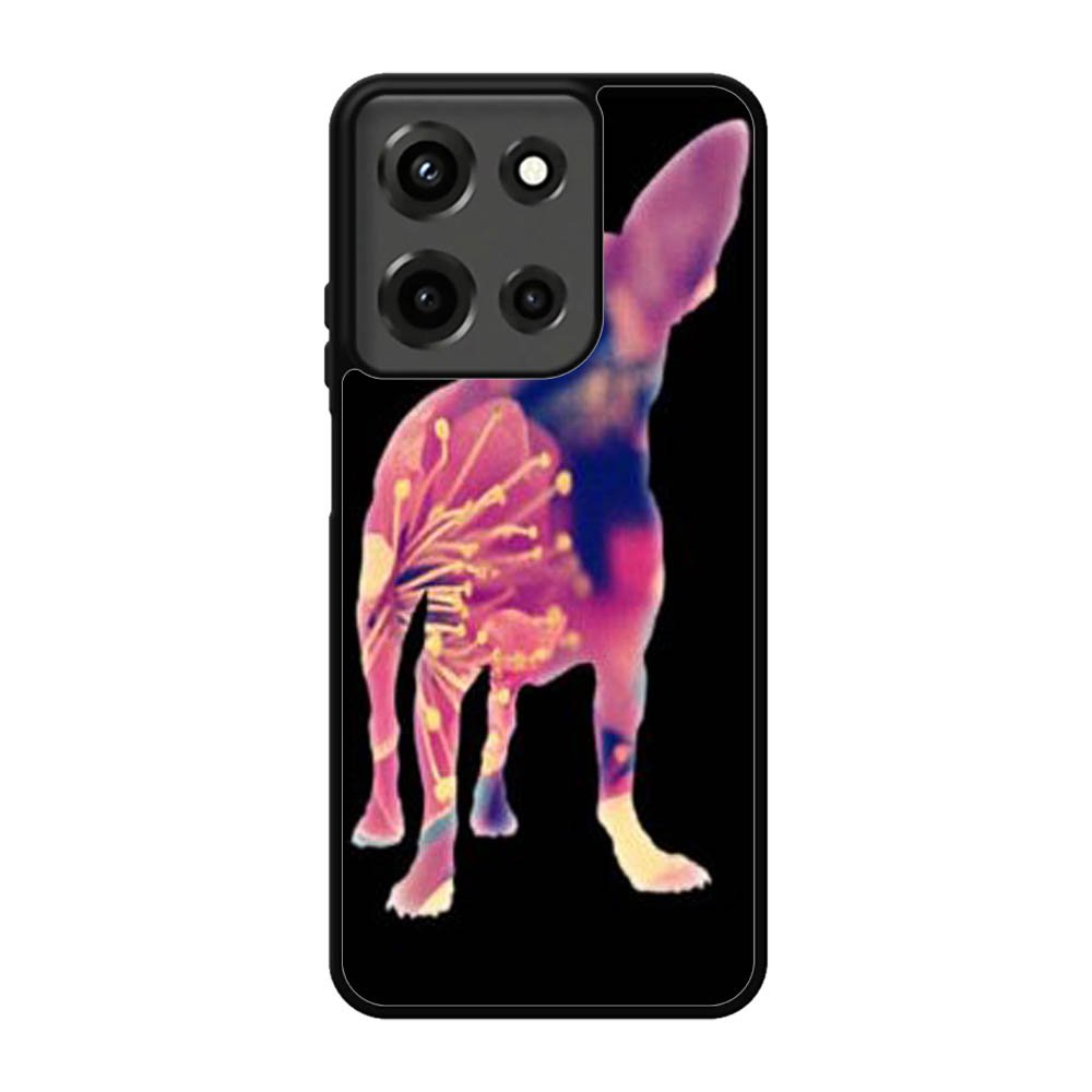 Chihuahua Dog Silhouette Rose Blossom Motorola Moto G 5G 2025 Case BC1707