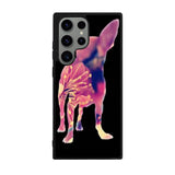 Chihuahua Dog Silhouette Rose Blossom Case Samsung Galaxy S24 Ultra 5G BC1707