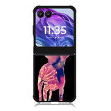 Chihuahua Dog Silhouette Rose Blossom Motorola Moto Razr 2024 , Moto Razr 50 Case FE1707